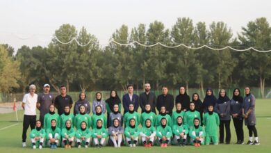 تمرین تیم ملی فوتبال بانوان با میهمانان خاص 8